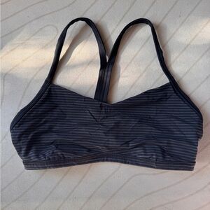 lululemon athletica Black Striped Sports Bra